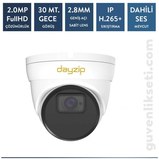 Dayzip DZ-3428 2MP IP Dome Kamera Sesli